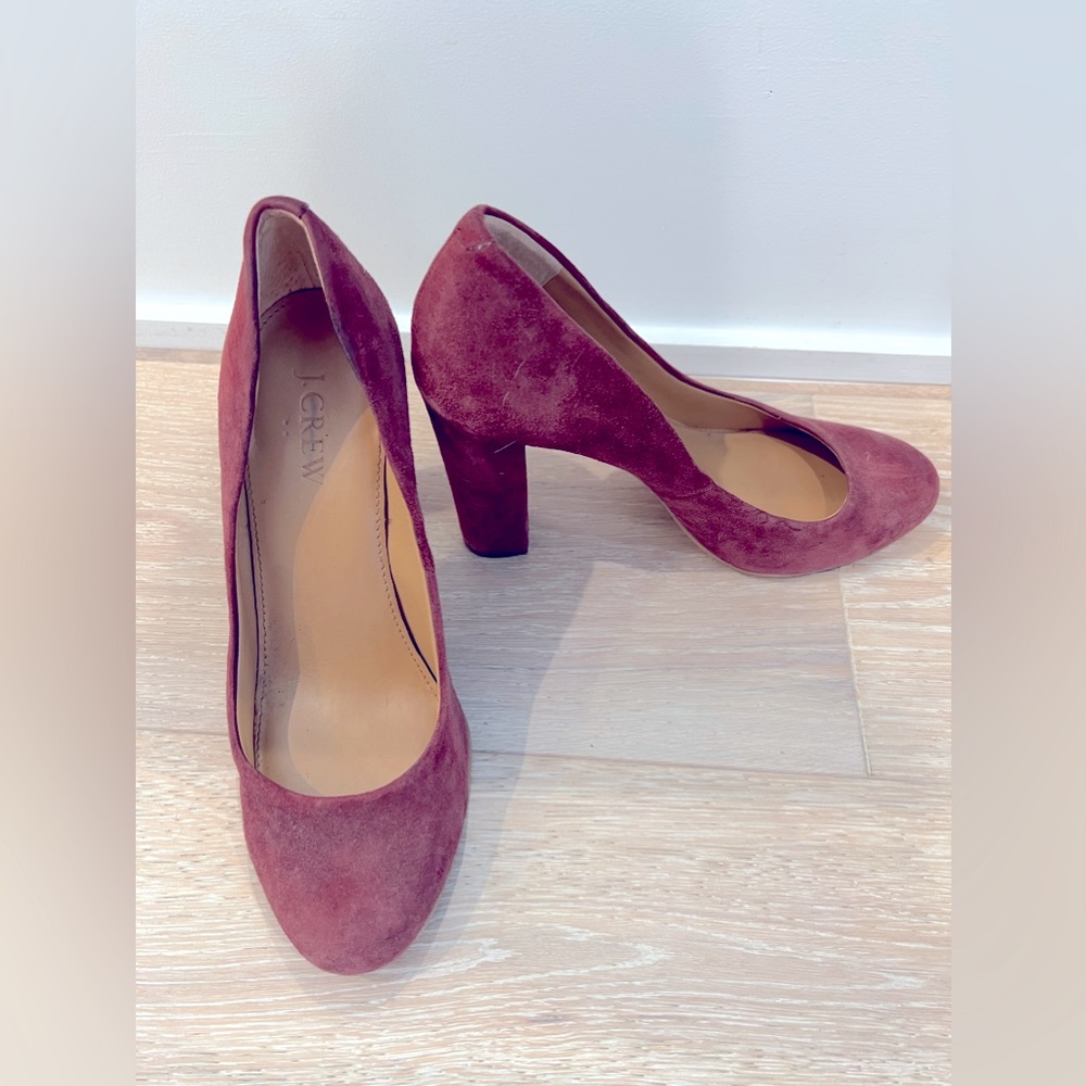 J Crew magenta/burgundy heels